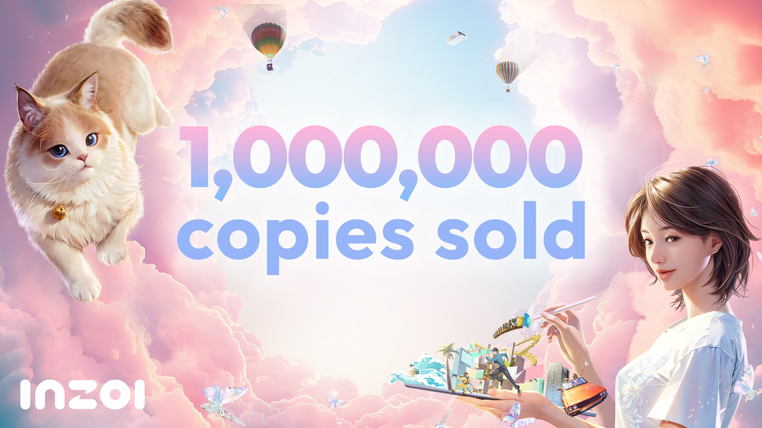 Inzoi在全球范围内超过100万销售