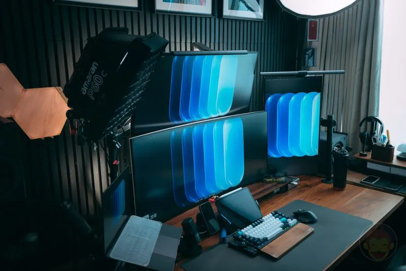 我用 CalDigit TS5 Plus + TS4“双底座配置”做了一个 3 屏办公桌，这是一个浪漫的作品