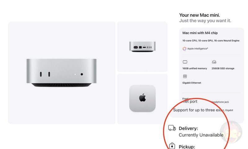 Mac mini 最低配置机型在美国完全缺货。日本将从六月起开始发货。